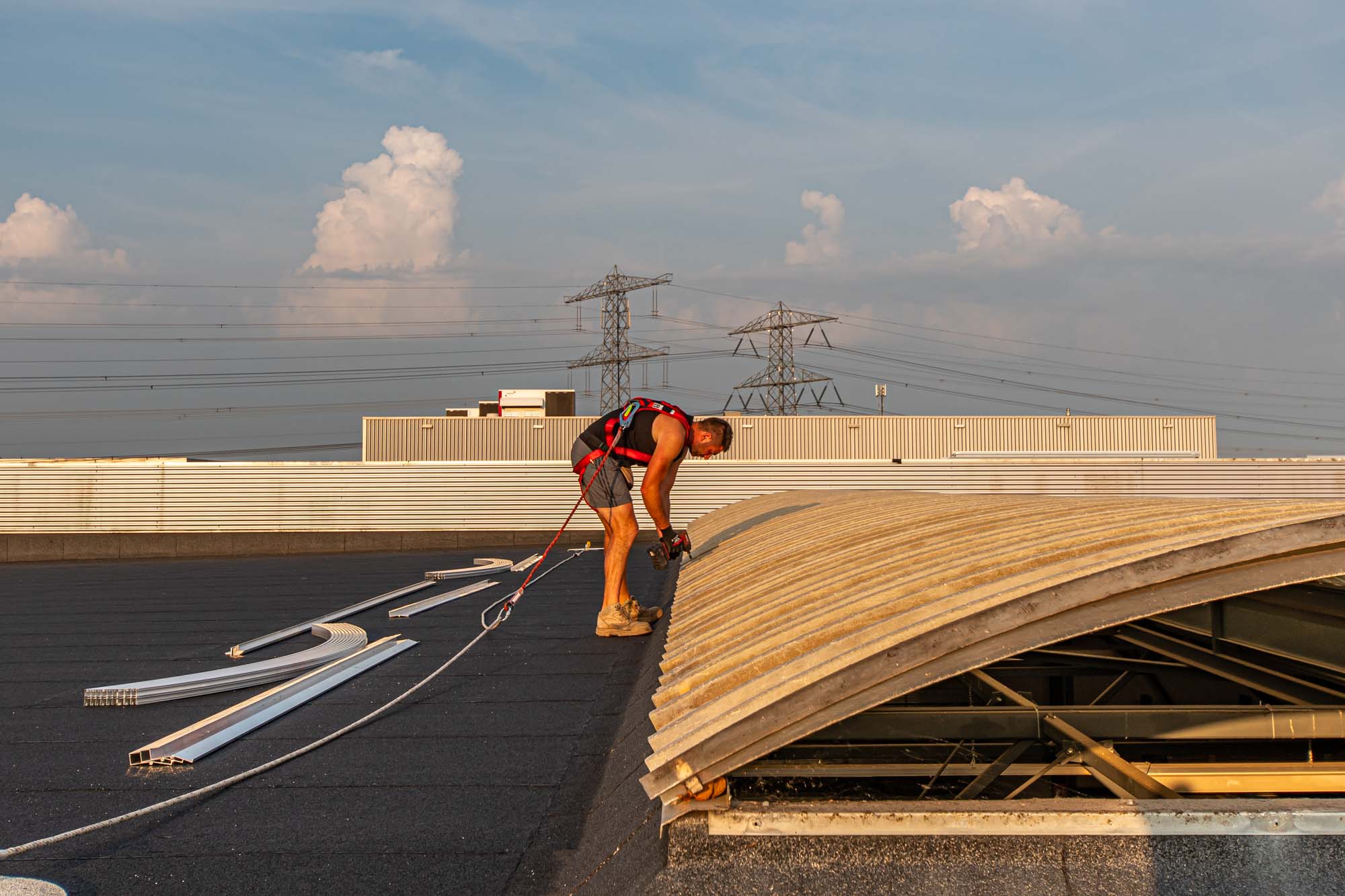 Gebogen lichtstraat - BluBase Zwolle
