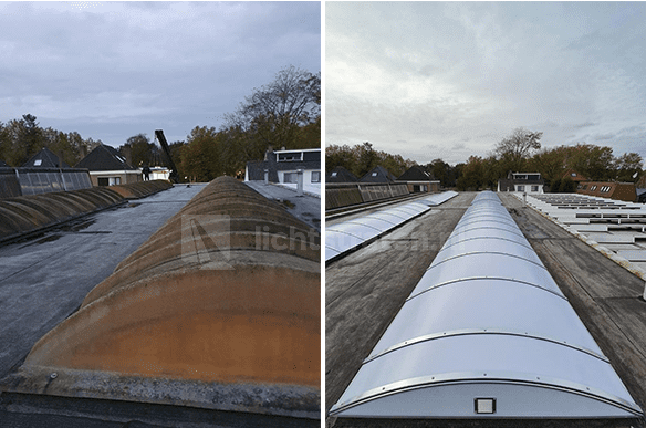 Bekijk het voordeel van lichtstraten vervangen buitenaanzicht