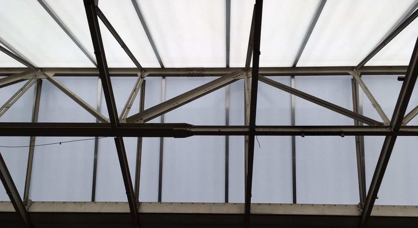 Close-up prefab lichtstraat