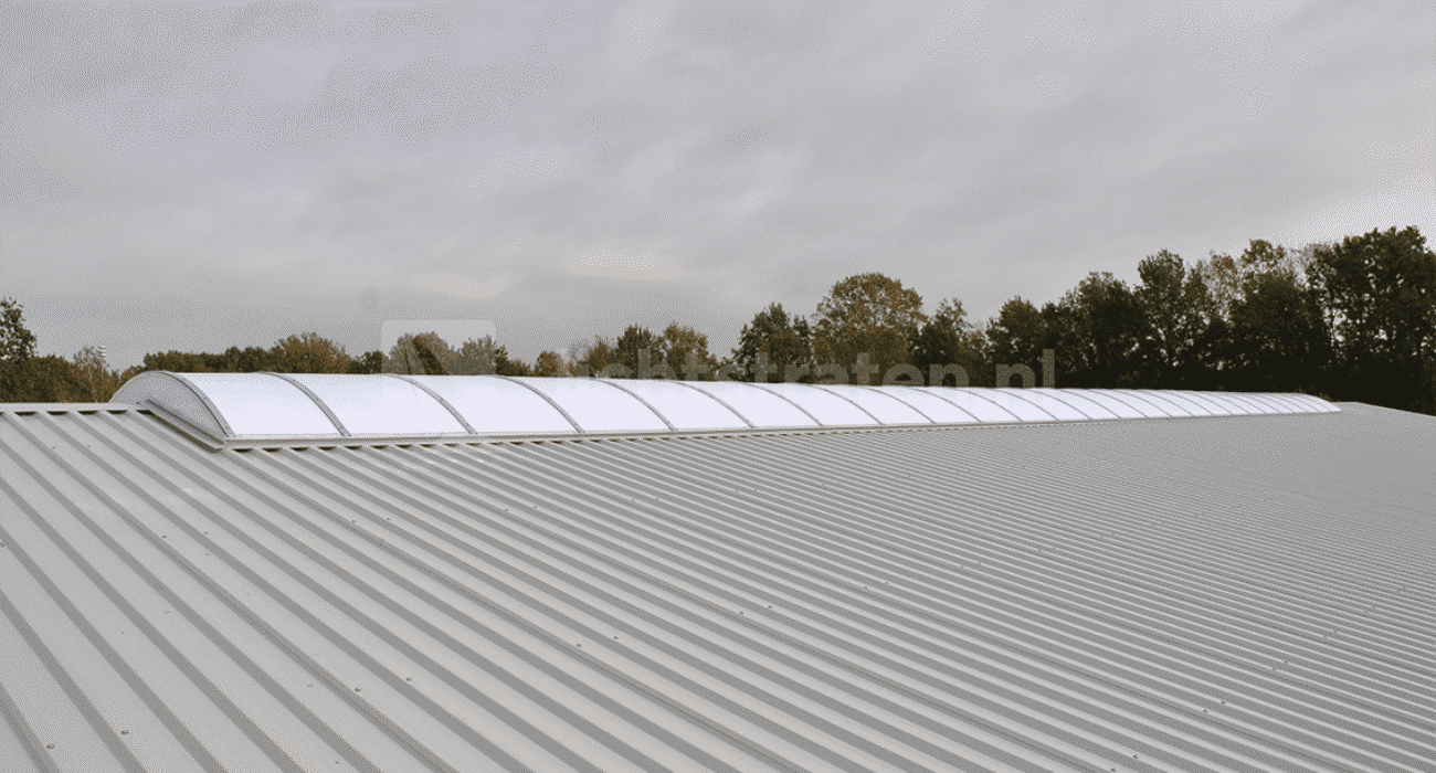 Lichtstraat op nieuwbouw bedrijfshal